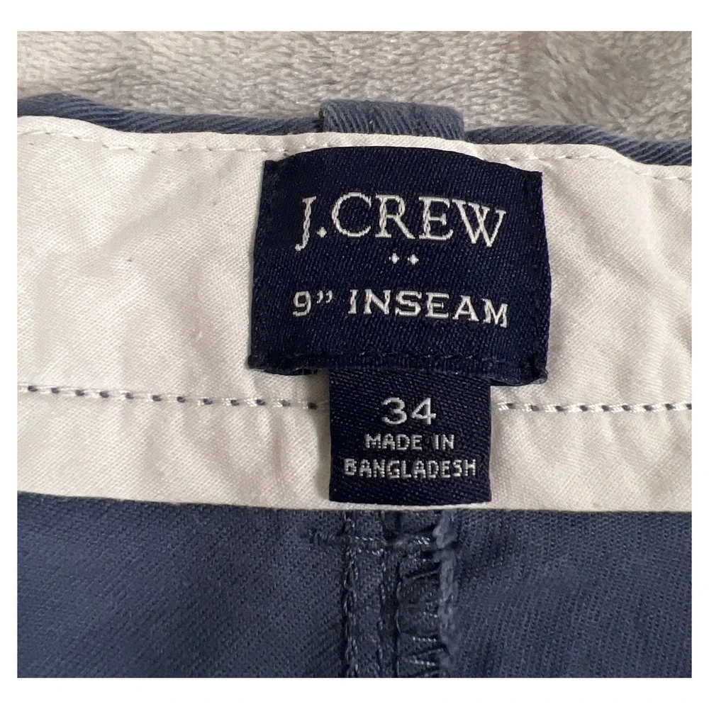 J.Crew Mens Chino Shorts 34 Blue 9